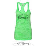 Suck It Up Buttercup Women's Burnout Racerback Tanktop
